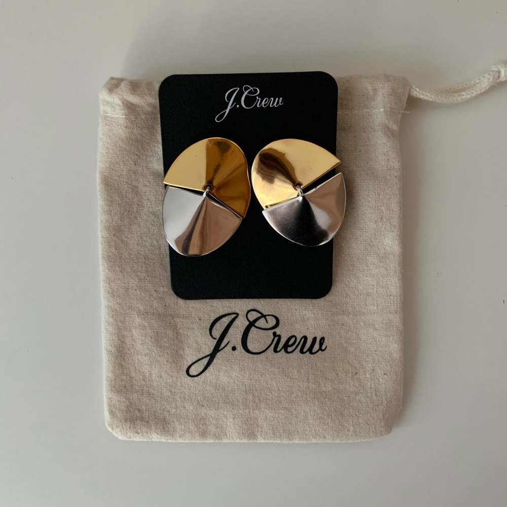 J. Crew Mixed Metal Dangle Statement Earrings